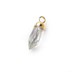 16x5mm Gold Leafed Crystal Quartz Spike Pendant 1 piece (ONLINE ORDER ONLY)