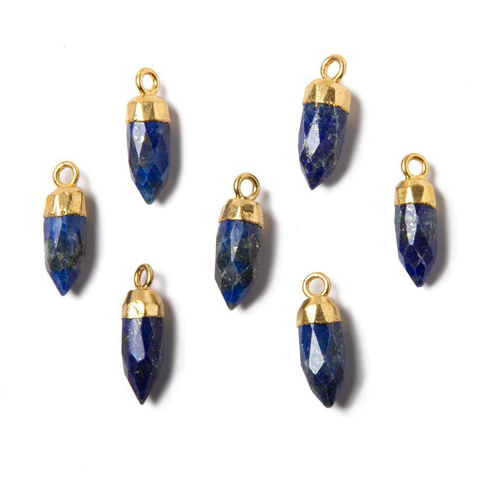 16x5mm Gold Leafed Lapis Lazuli Spike Pendant 1 piece (ONLINE ORDER ONLY)