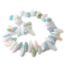 16x8-38x7mm Multi Beryl top drilled elongated plain nuggets 16 inch 55 beads AA (ONLINE ORDER ONLY)