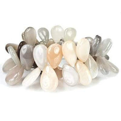 17-21mm Multi Color Moonstone Plain Pear Beads, AA Grade 42 pcs (ONLINE ORDER ONLY)