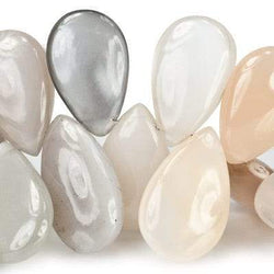 17-21mm Multi Color Moonstone Plain Pear Beads, AA Grade 42 pcs (ONLINE ORDER ONLY)