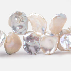 17-23mm Creamy White Top Drill Ultra Keshi Freshwater Pearls 15 inch 45 Beads AA (ONLINE ORDER ONLY)