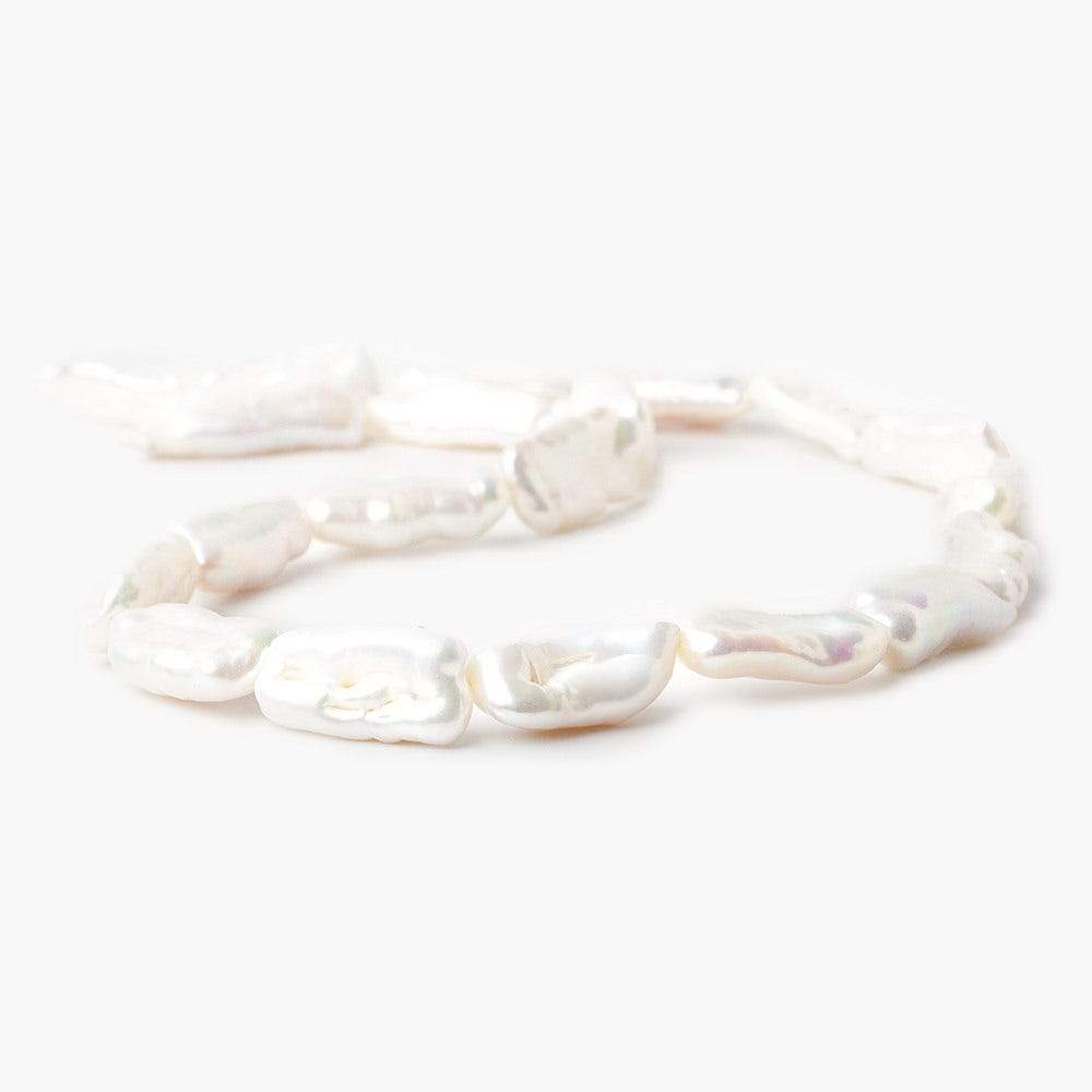 17-24mm Off White Biwa Straight Drill Freshwater Pearls 15 inch 19 pieces (ONLINE ORDER ONLY)