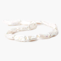 17-24mm Off White Biwa Straight Drill Freshwater Pearls 15 inch 19 pieces (ONLINE ORDER ONLY)