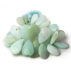 17-28mm Blue Peruvian Opal Faceted Pear Beads 8 inch 40 pieces (ONLINE ORDER ONLY)