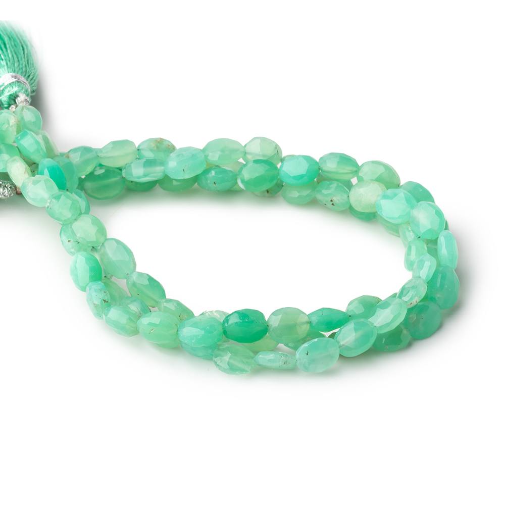 7x5mm Chrysoprase Faceted Oval Beads 8 inch 30 pieces (ONLINE ORDER ONLY)