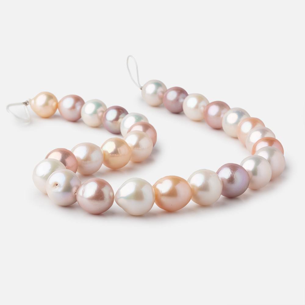 14-16mm Tri-Color Ultra Baroque Freshwater Pearls 16 inch 27 beads AAA (ONLINE ORDER ONLY)