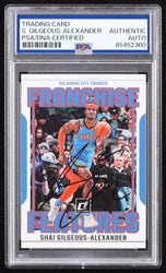 Shai Gilgeous-Alexander Signed 2023-24 Donruss Franchise Features #18 (PSA Authentic) (Online Order Only)