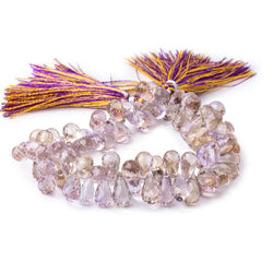 8-12mm Ametrine Faceted Tear Drop Beads 8 inch 80 pieces (ONLINE ORDER ONLY)