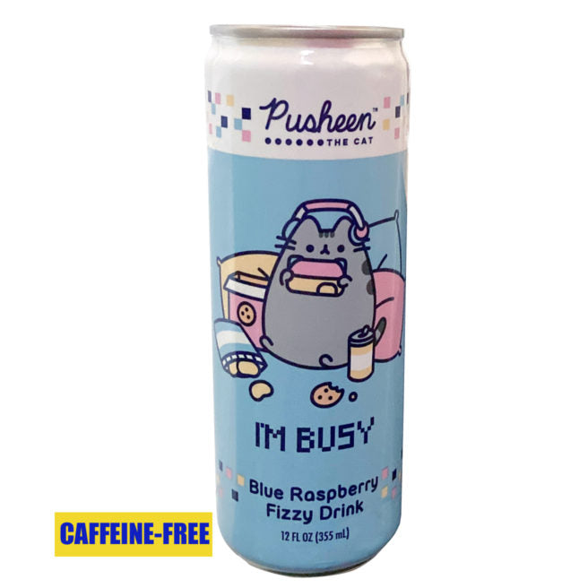 Pusheen The Cat I’m Busy Blue Raspberry Fizzy Drink (1 Can) (ONLINE ORDER ONLY)