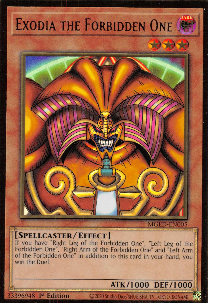 Exodia the Forbidden One [MGED-EN005] Gold Rare (ONLINE ORDER ONLY)