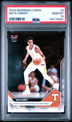 Graded 2025 Topps Bowman U Now Nate Ament #3 Rookie RC Basketball Card PSA 10 Gem Mint