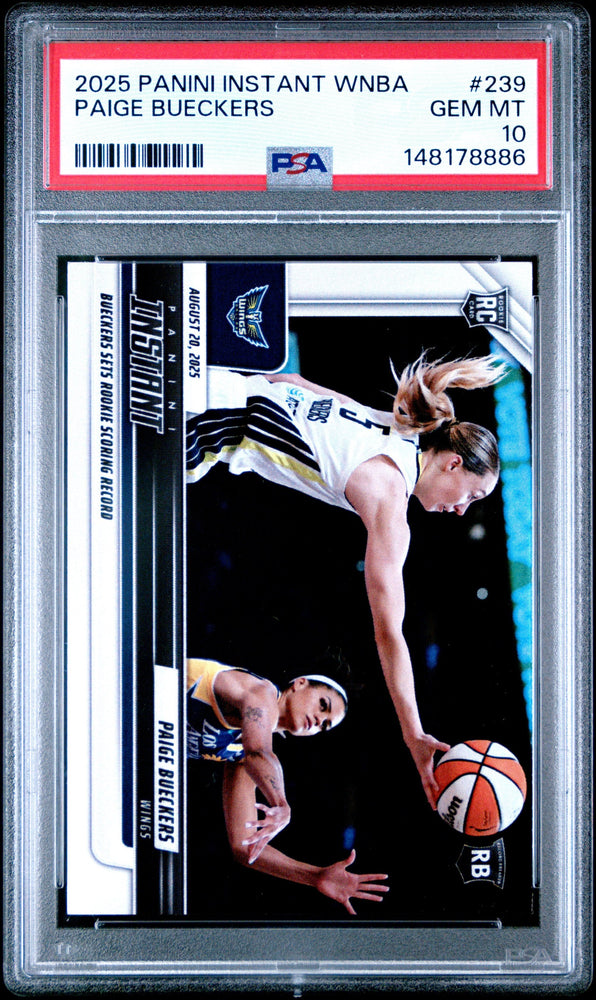 Graded 2025 Panini Instant Paige Bueckers #239 Rookie RC Basketball Card PSA 10 Gem Mint
