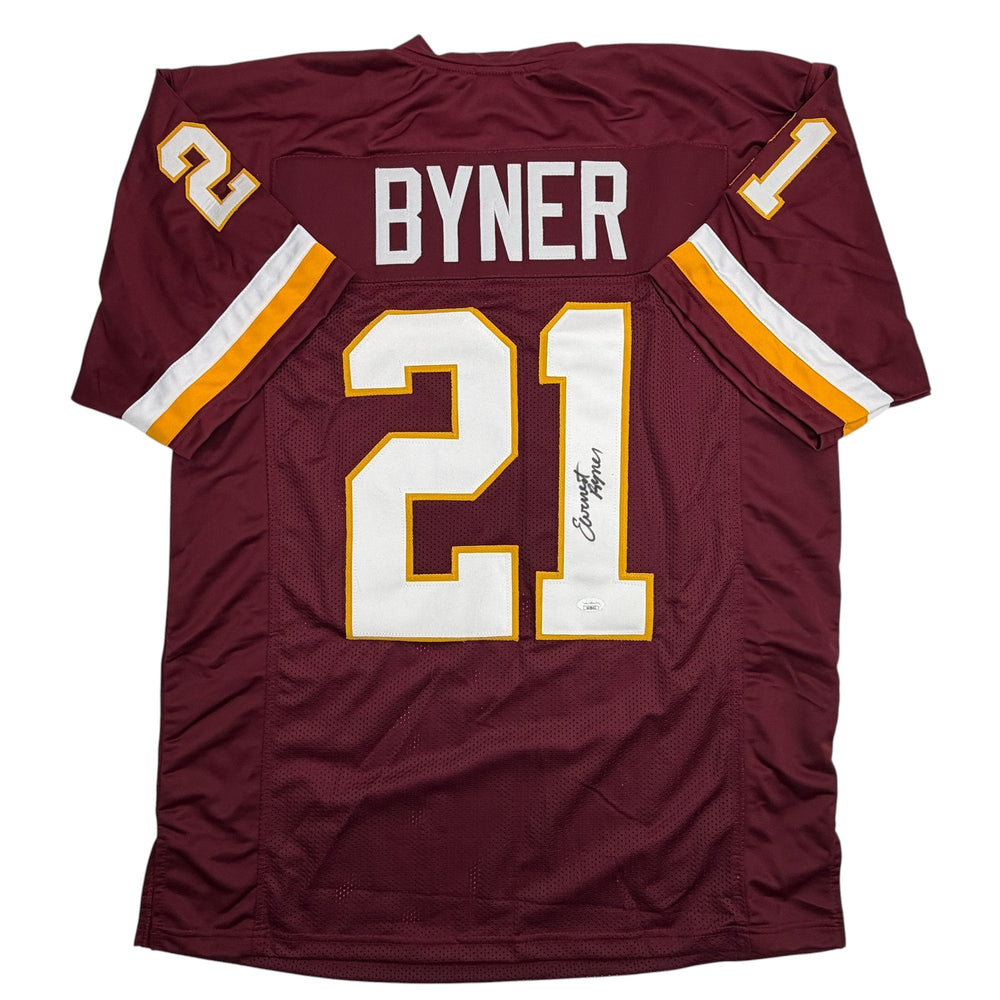 Autographed/Signed Earnest Byner Washington Maroon Football Jersey JSA COA