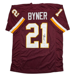 Autographed/Signed Earnest Byner Washington Maroon Football Jersey JSA COA