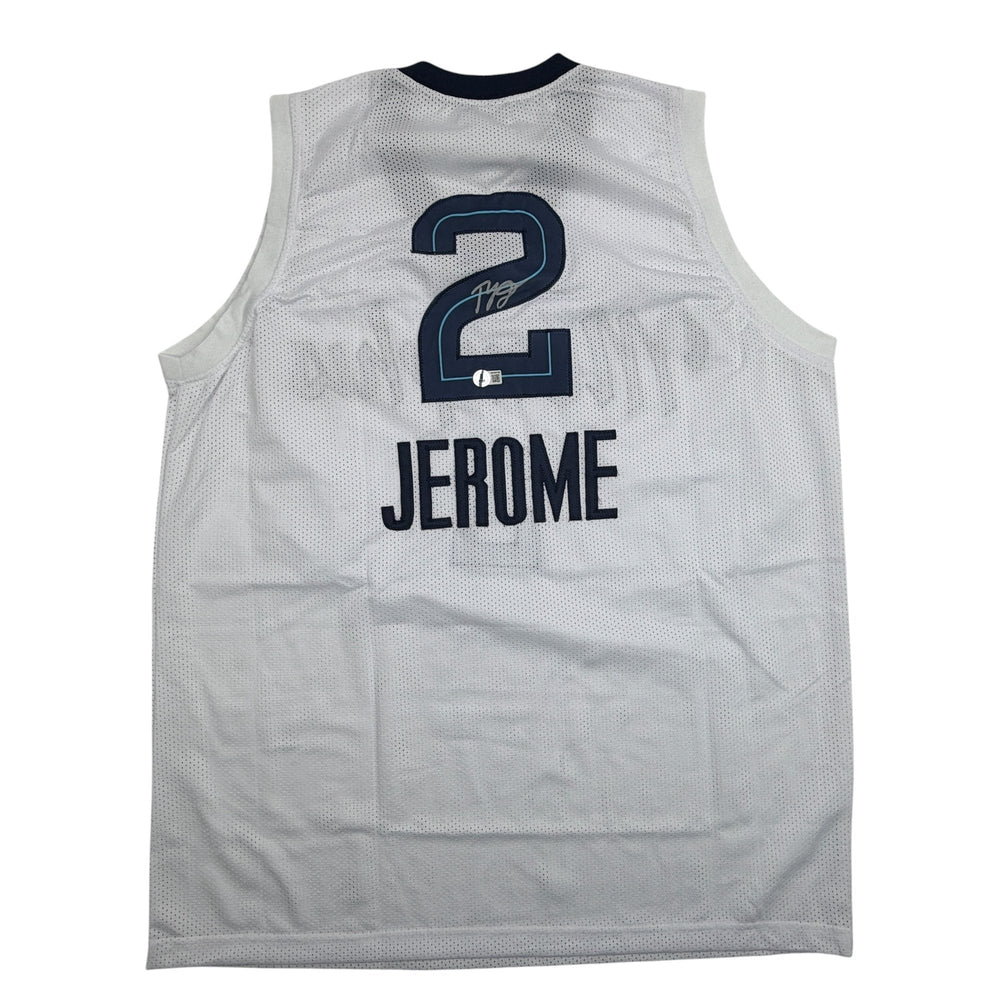 Autographed/Signed Ty Jerome Memphis White Basketball Jersey Beckett BAS COA