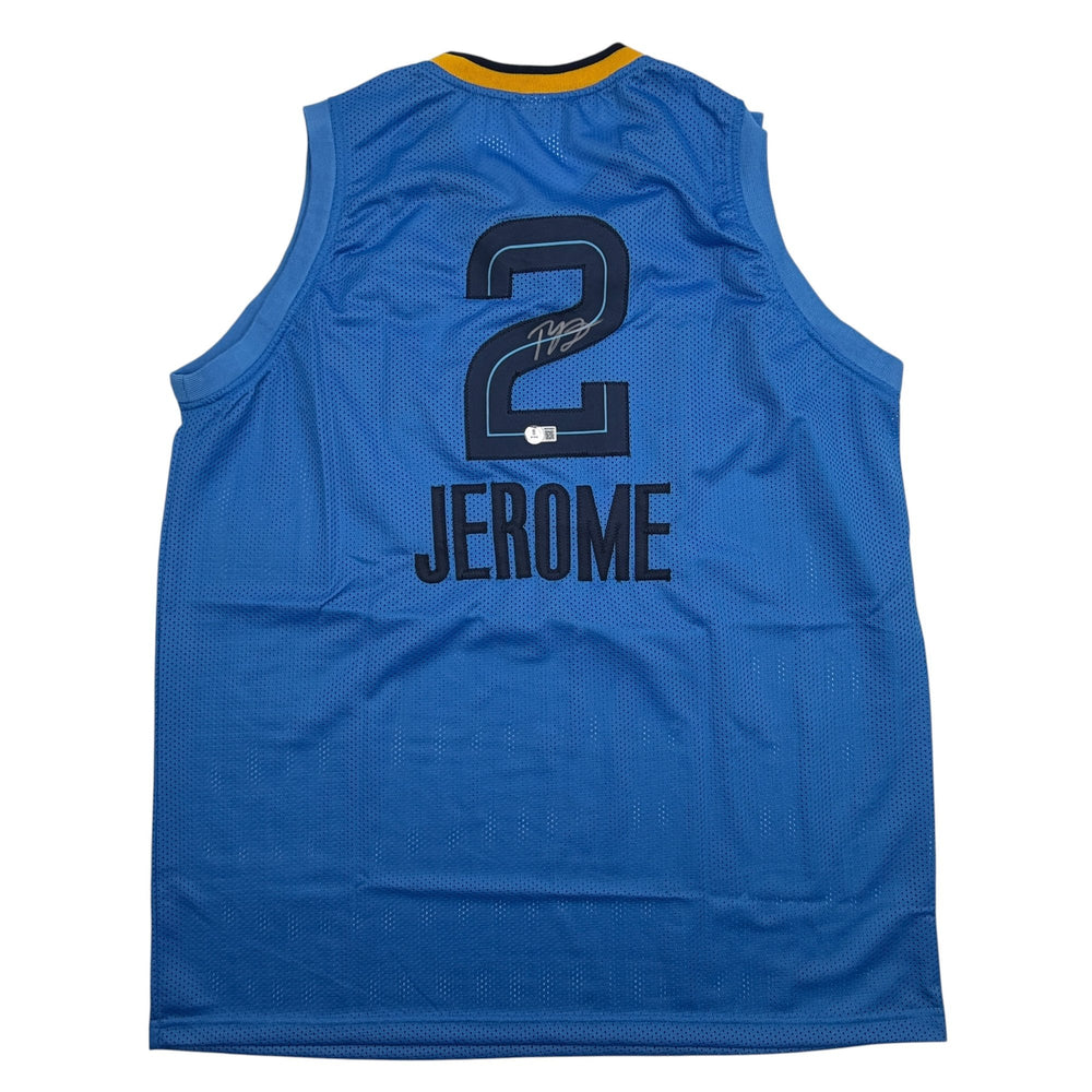 Autographed/Signed Ty Jerome Memphis Light Blue Basketball Jersey Beckett BAS COA