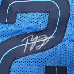 Autographed/Signed Ty Jerome Memphis Light Blue Basketball Jersey Beckett BAS COA