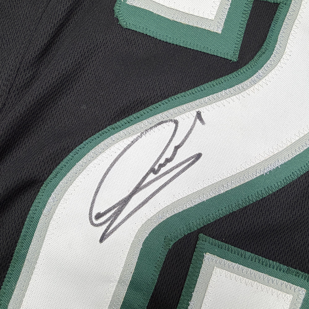 Autographed/Signed Andrew Mukuba Philadelphia Black Pro Cut Football Jersey JSA COA