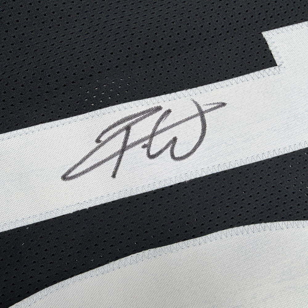 Autographed/Signed Roman Wilson Pittsburgh Black Football Jersey Beckett BAS COA