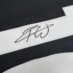 Autographed/Signed Roman Wilson Pittsburgh Black Football Jersey Beckett BAS COA