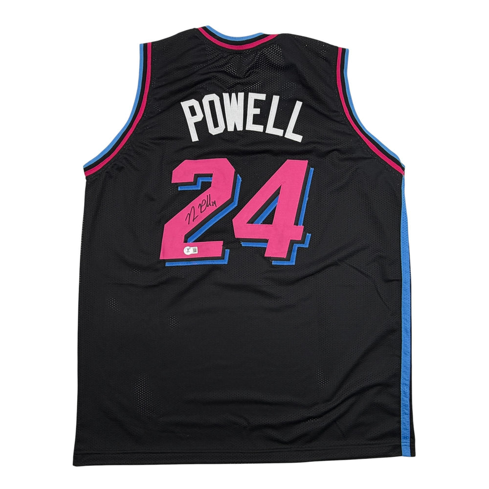 Autographed/Signed Norman Powell Miami Black Vice City Basketball Jersey Beckett BAS COA