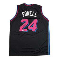 Autographed/Signed Norman Powell Miami Black Vice City Basketball Jersey Beckett BAS COA