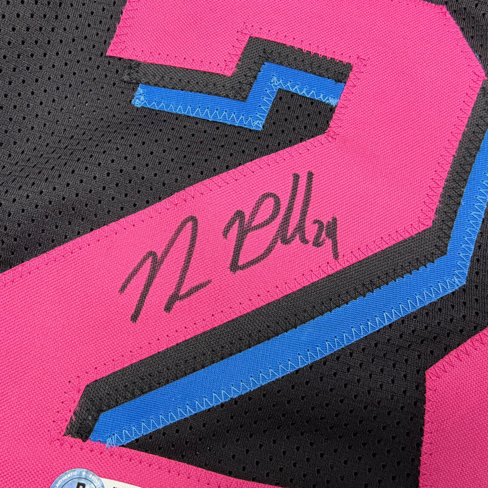 Autographed/Signed Norman Powell Miami Black Vice City Basketball Jersey Beckett BAS COA