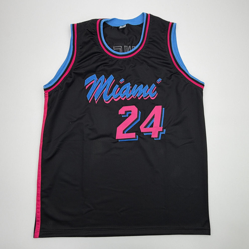 Autographed/Signed Norman Powell Miami Black Vice City Basketball Jersey Beckett BAS COA