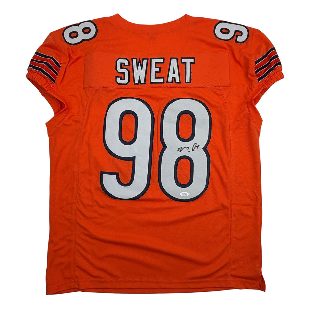 Autographed/Signed Montez Sweat Chicago Orange Pro Cut Football Jersey JSA COA