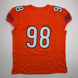 Autographed/Signed Montez Sweat Chicago Orange Pro Cut Football Jersey JSA COA