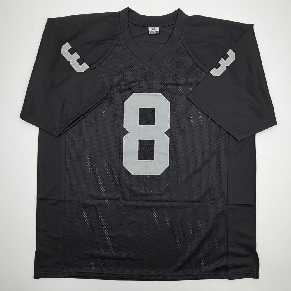 Autographed/Signed Ray Guy HOF 14 Oakland Las Vegas Black Football Jersey JSA COA