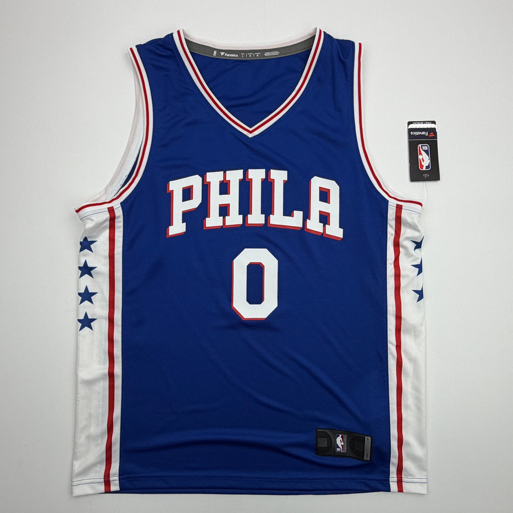 Autographed/Signed Tyrese Maxey Philadelphia 76ers Sixers Blue Authentic Basketball Jersey Fanatics COA