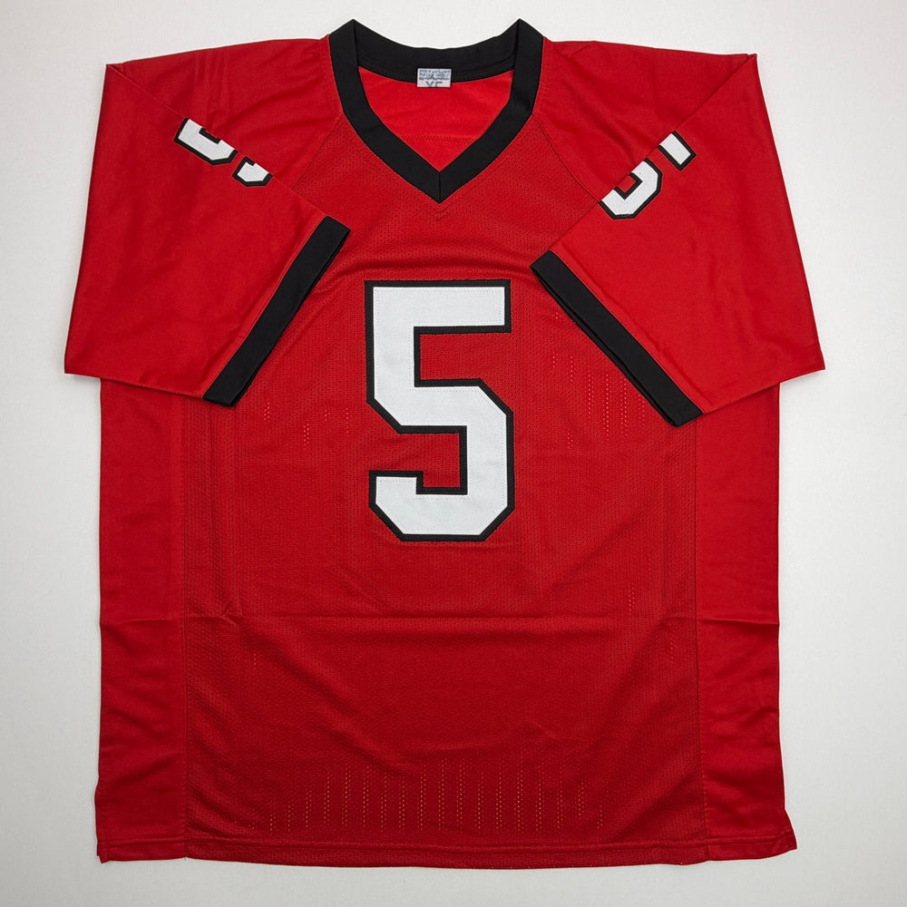 Autographed/Signed Garrison Hearst 3232 Yards Georgia Red College Football Jersey Beckett BAS COA