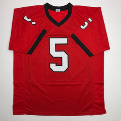 Autographed/Signed Garrison Hearst 3232 Yards Georgia Red College Football Jersey Beckett BAS COA