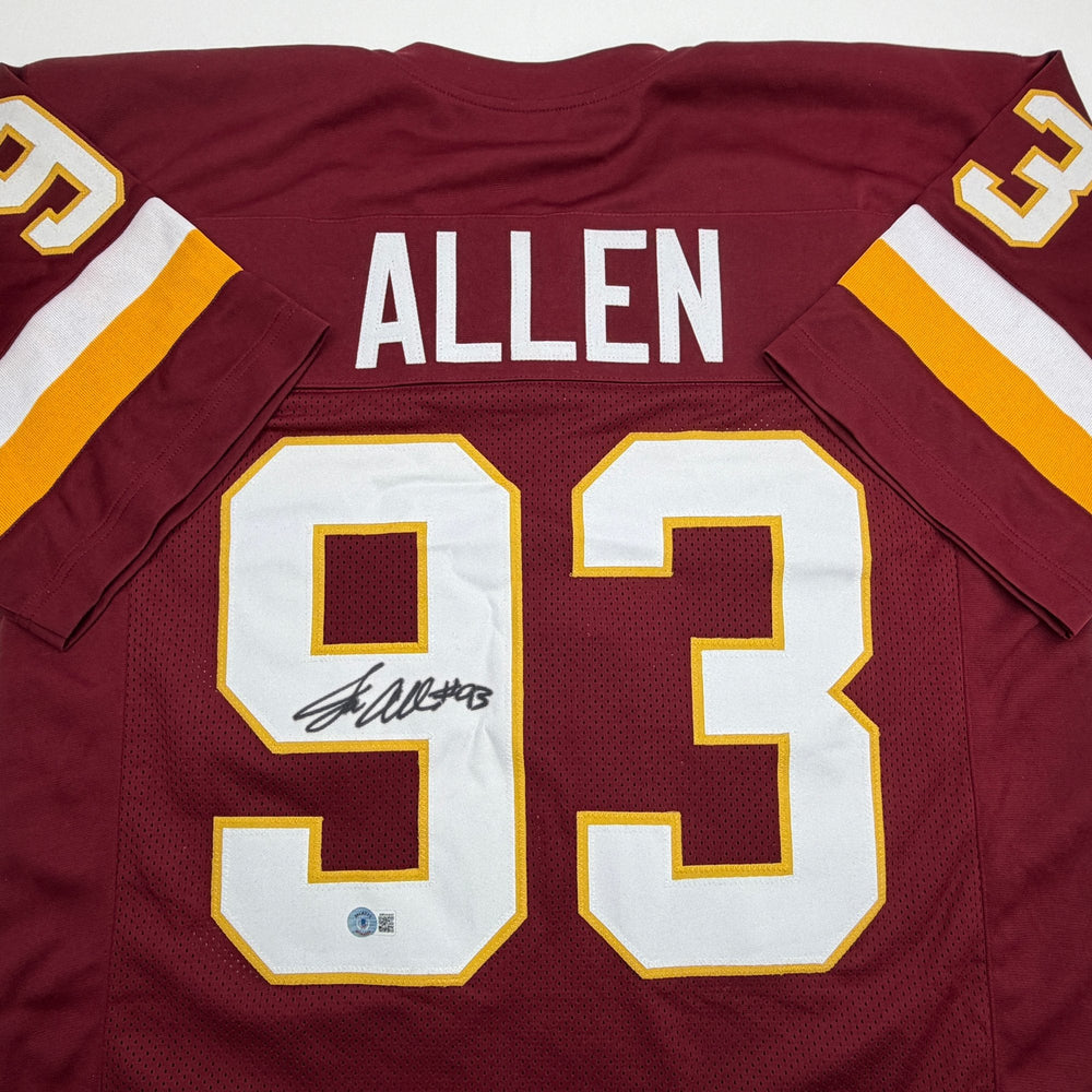 Autographed/Signed Jonathan Allen Washington Maroon Football Jersey JSA COA