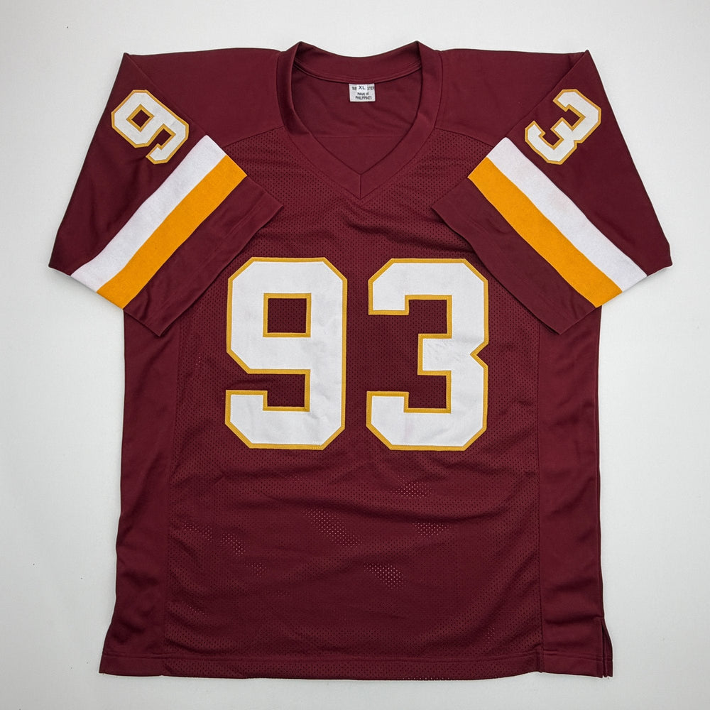 Autographed/Signed Jonathan Allen Washington Maroon Football Jersey JSA COA