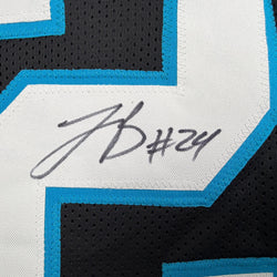 Autographed/Signed Jonathon Brooks Carolina Black Football Jersey JSA COA