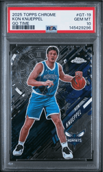 Graded 2025 Topps Chrome Kon Knueppel #GT19 Go Time Rookie RC Basketball Card PSA 10 Gem Mint