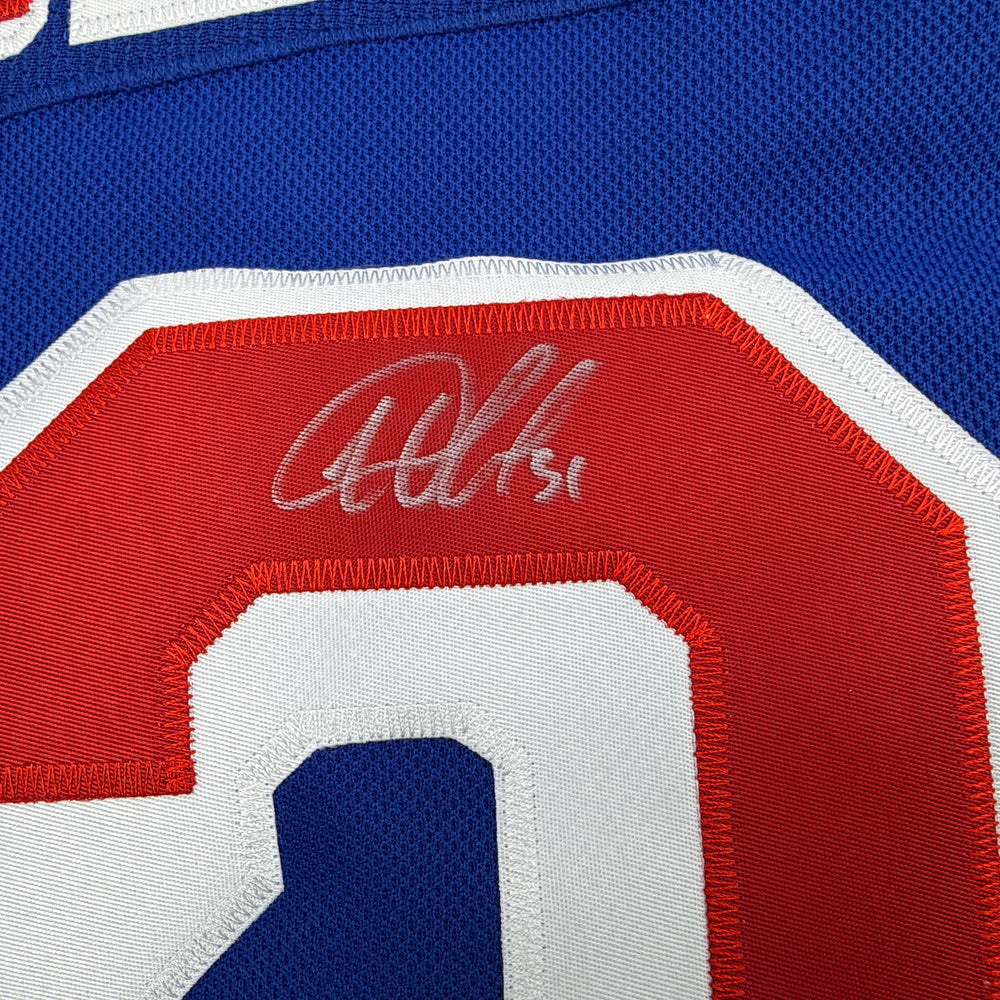 Autographed/Signed Igor Shesterkin New York Rangers Blue Authentic Hockey Jersey Fanatics COA