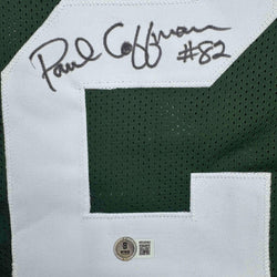 Autographed/Signed Paul Coffman Green Bay Green Football Jersey Beckett BAS COA