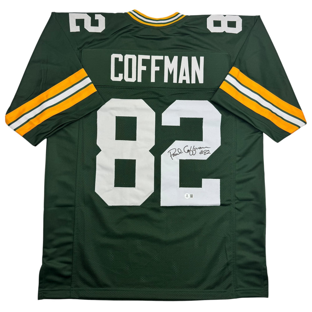 Autographed/Signed Paul Coffman Green Bay Green Football Jersey Beckett BAS COA