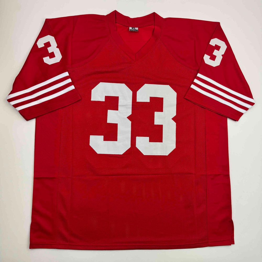 Autographed/Signed Roger Craig San Francisco Red Football Jersey JSA COA