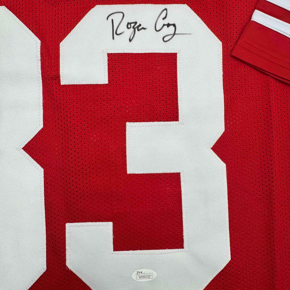 Autographed/Signed Roger Craig San Francisco Red Football Jersey JSA COA