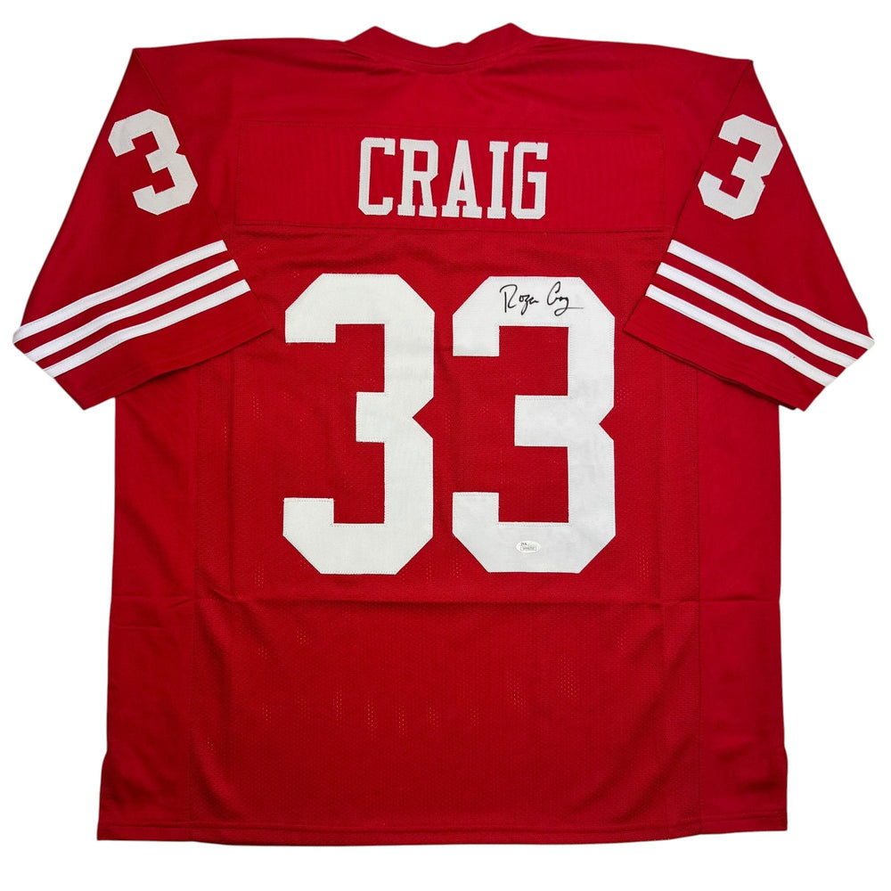 Autographed/Signed Roger Craig San Francisco Red Football Jersey JSA COA