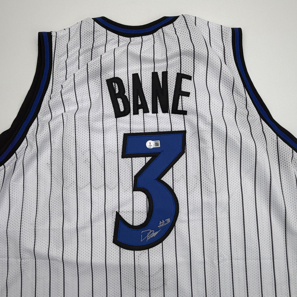 Autographed/Signed Desmond Bane Orlando White Pinstripe Basketball Jersey Beckett BAS COA
