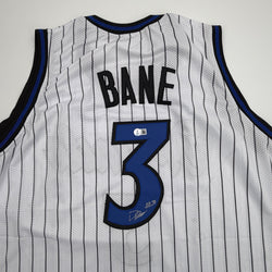 Autographed/Signed Desmond Bane Orlando White Pinstripe Basketball Jersey Beckett BAS COA