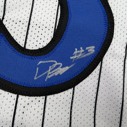 Autographed/Signed Desmond Bane Orlando White Pinstripe Basketball Jersey Beckett BAS COA