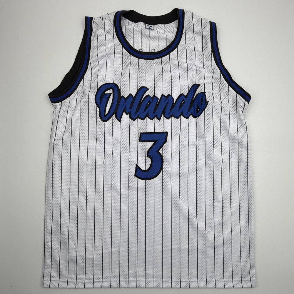 Autographed/Signed Desmond Bane Orlando White Pinstripe Basketball Jersey Beckett BAS COA