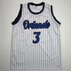 Autographed/Signed Desmond Bane Orlando White Pinstripe Basketball Jersey Beckett BAS COA
